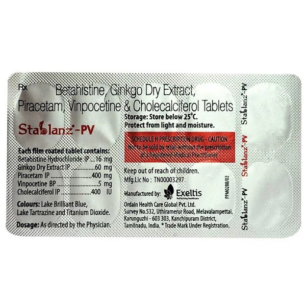 Stablanz PV Tablet 10's, Pack of 10 TABLETS