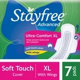 Stayfree Advanced Ultra-Comfort Soft Touch Cover Pads XL, 7 Count, Pack of 1