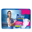 Stayfree Secure Cottony Soft Cover Pads With Wings XL, 40 Count