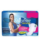 Stayfree Secure Cottony Soft Cover Pads With Wings XL, 40 Count, Pack of 1