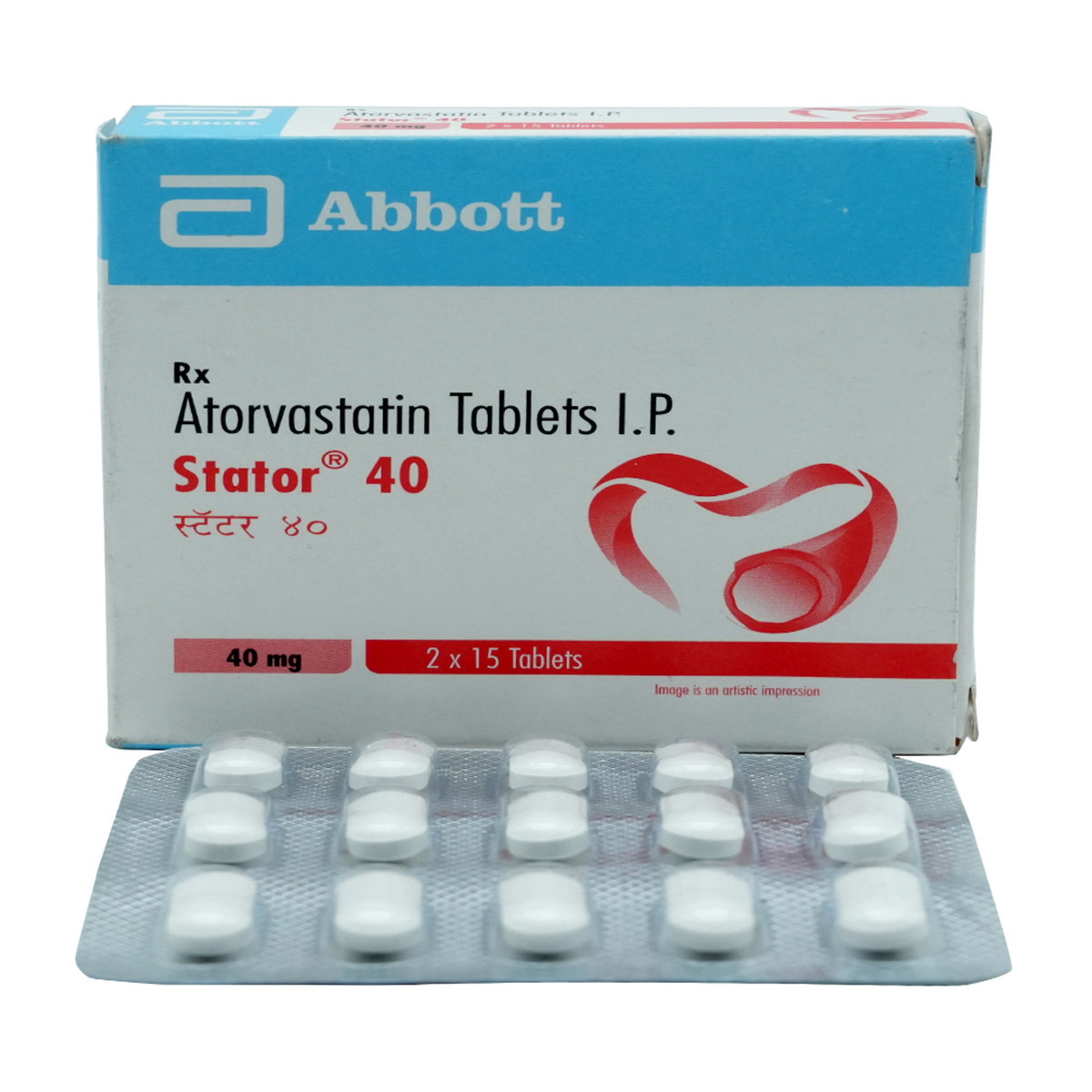 Stator 40 mg Tablet 15's, Pack of 15 TabletS Stator 40 mg Tablet 15's, Pack of 15 TabletS