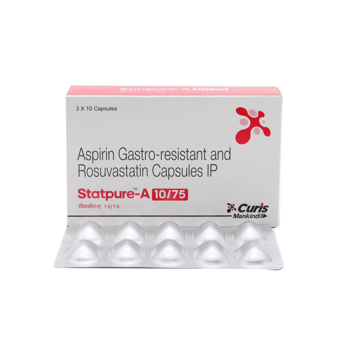 Statpure-A 10 mg/75 mg Capsule 10's, Pack of 10 CapsuleS Statpure-A 10 mg/75 mg Capsule 10's, Pack of 10 CapsuleS