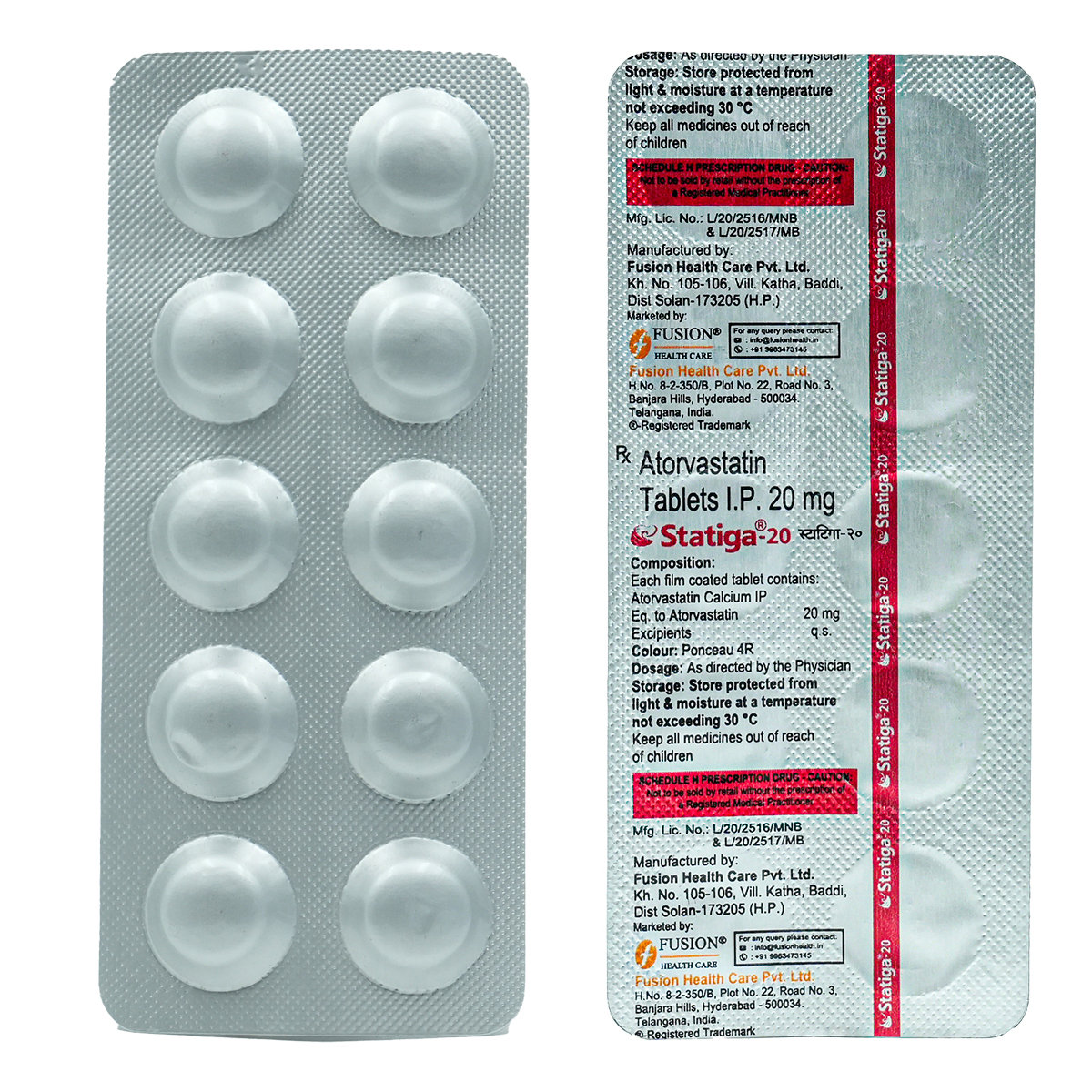 Statiga-20 Tablet 10's, Pack of 10 TABLETS Statiga-20 Tablet 10's, Pack of 10 TABLETS