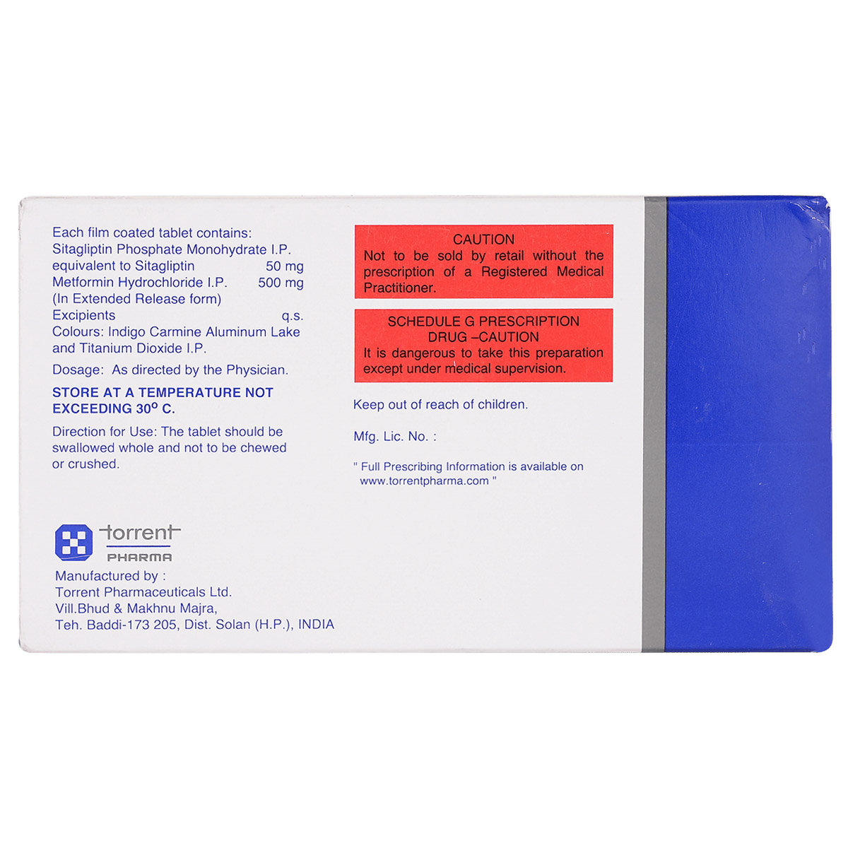 Stalix M XR 50 mg/500 mg Tablet 10's, Pack of 10 TabletS Stalix M XR 50 mg/500 mg Tablet 10's, Pack of 10 TabletS