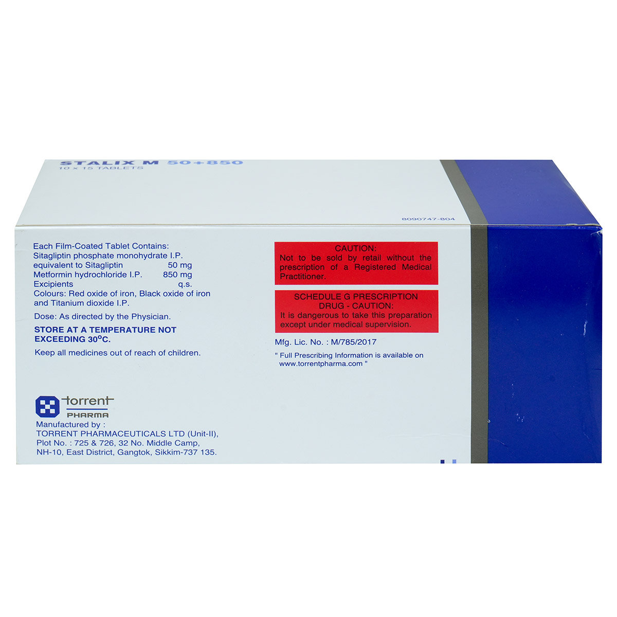 Stalix M 50 mg/850 mg Tablet 15's, Pack of 15 TabletS Stalix M 50 mg/850 mg Tablet 15's, Pack of 15 TabletS