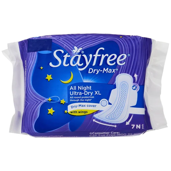 Stayfree Dry Max Ultra Sanitary Pads With Wings XL, 7 Count, Pack of 1
