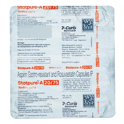 Statpure-A 20/75 Capsule 15's, Pack of 15 CapsuleS