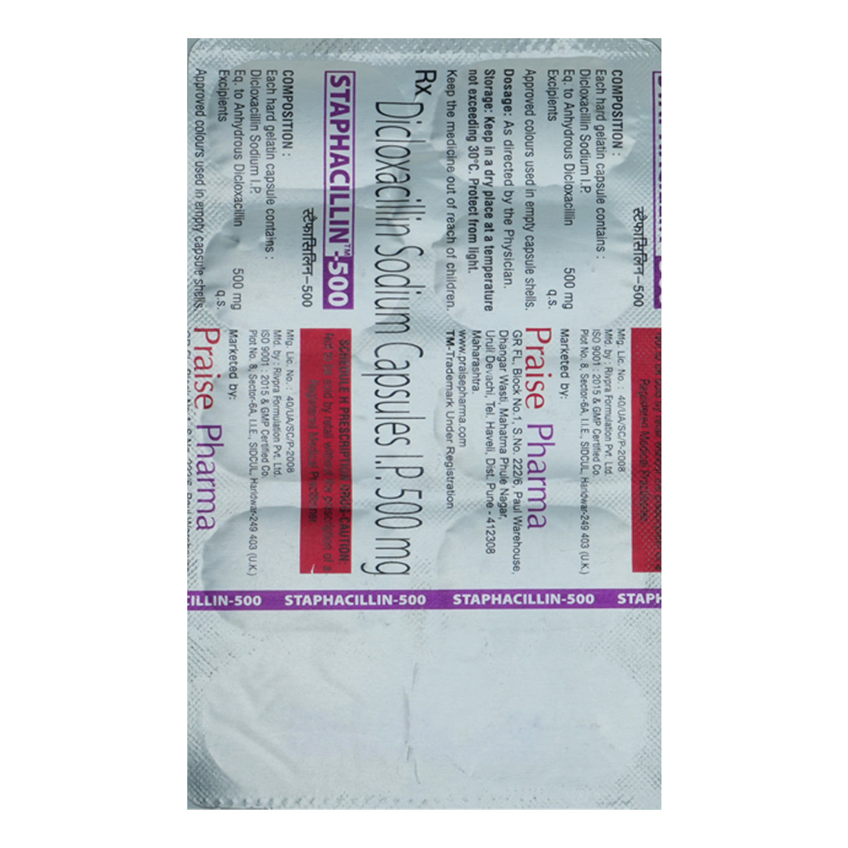 Buy Staphacillin-500 Capsule 10's Online