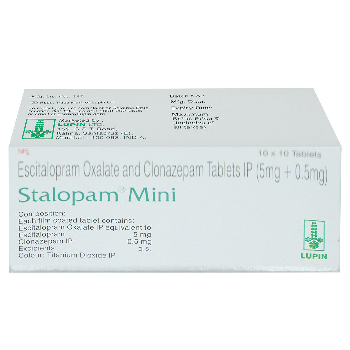Stalopam Mini Tablet 10's, Pack of 10 TabletS Stalopam Mini Tablet 10's, Pack of 10 TabletS
