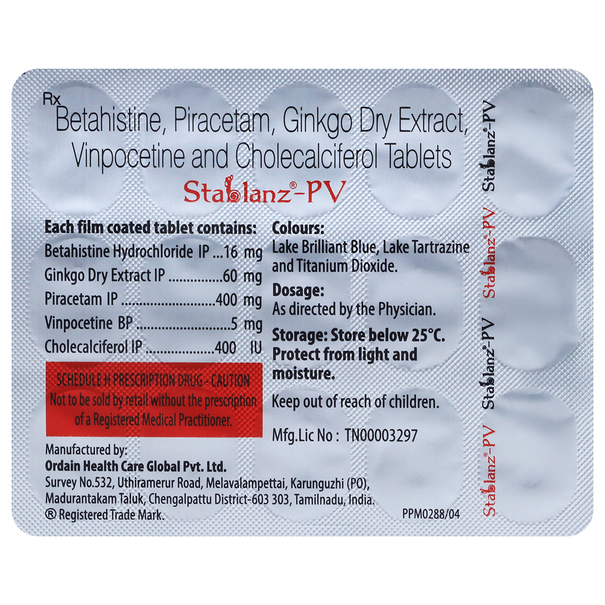 Buy Stablanz-PV Tablet 15's Online