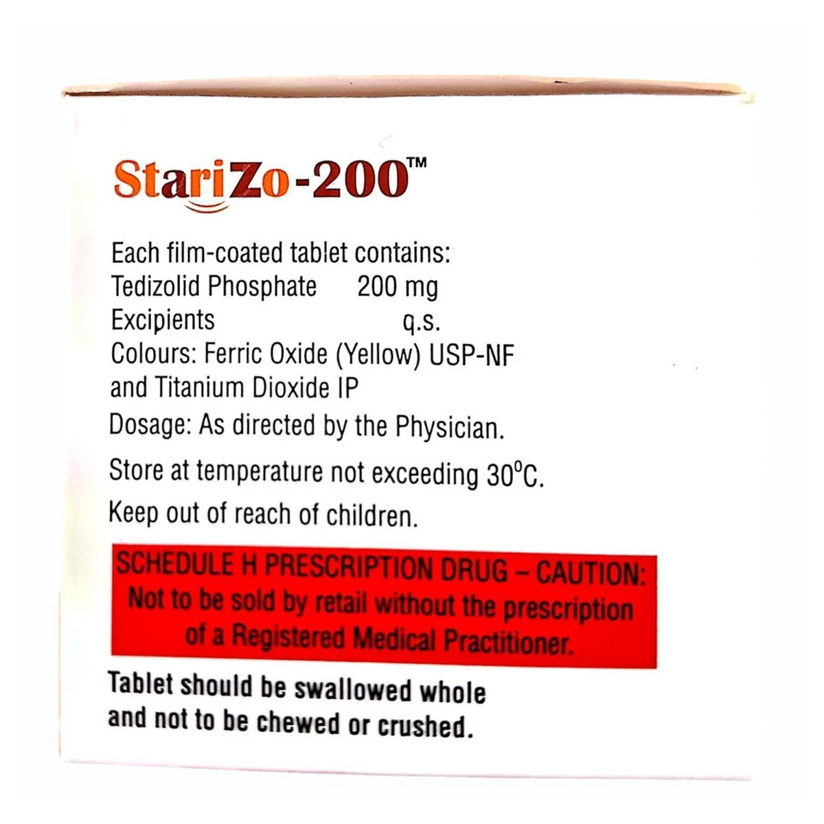Starizo-200 Tablet 6's, Pack of 6 TabletS Starizo-200 Tablet 6's, Pack of 6 TabletS