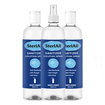 SteriAll Sanitizer Solution Spray, 200 ml (Pack of 3)