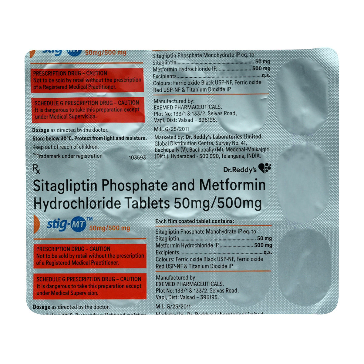 Stig-MT 50 mg/500 mg Tablet 15's, Pack of 15 TabletS Stig-MT 50 mg/500 mg Tablet 15's, Pack of 15 TabletS