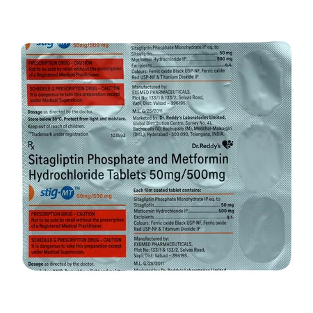 Stig-MT 50 mg/500 mg Tablet 15's