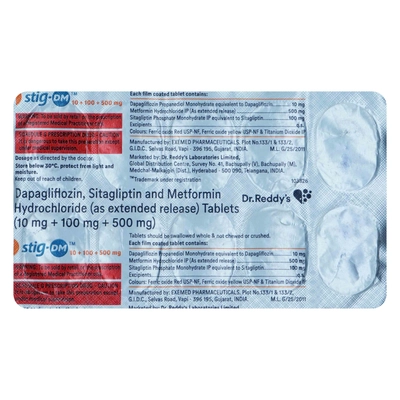 Stig-DM 10/100/500 Tablet 10's, Pack of 10 TabletS