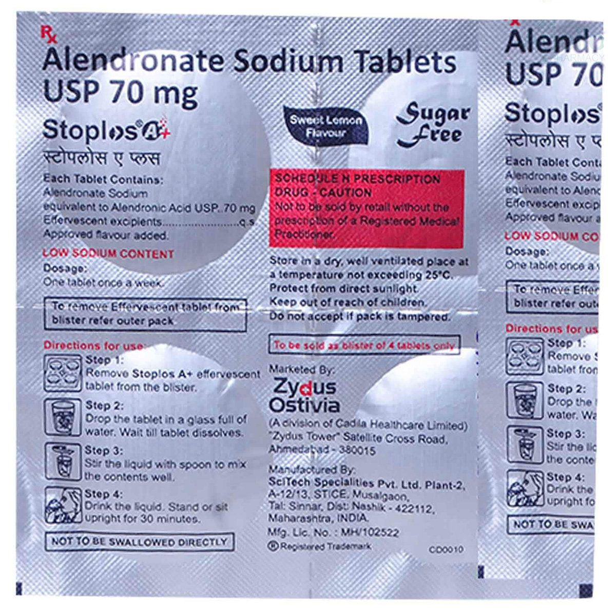 Stoplos A Plus Lemon Tablet 4's, Pack of 4 TABLETS Stoplos A Plus Lemon Tablet 4's, Pack of 4 TABLETS