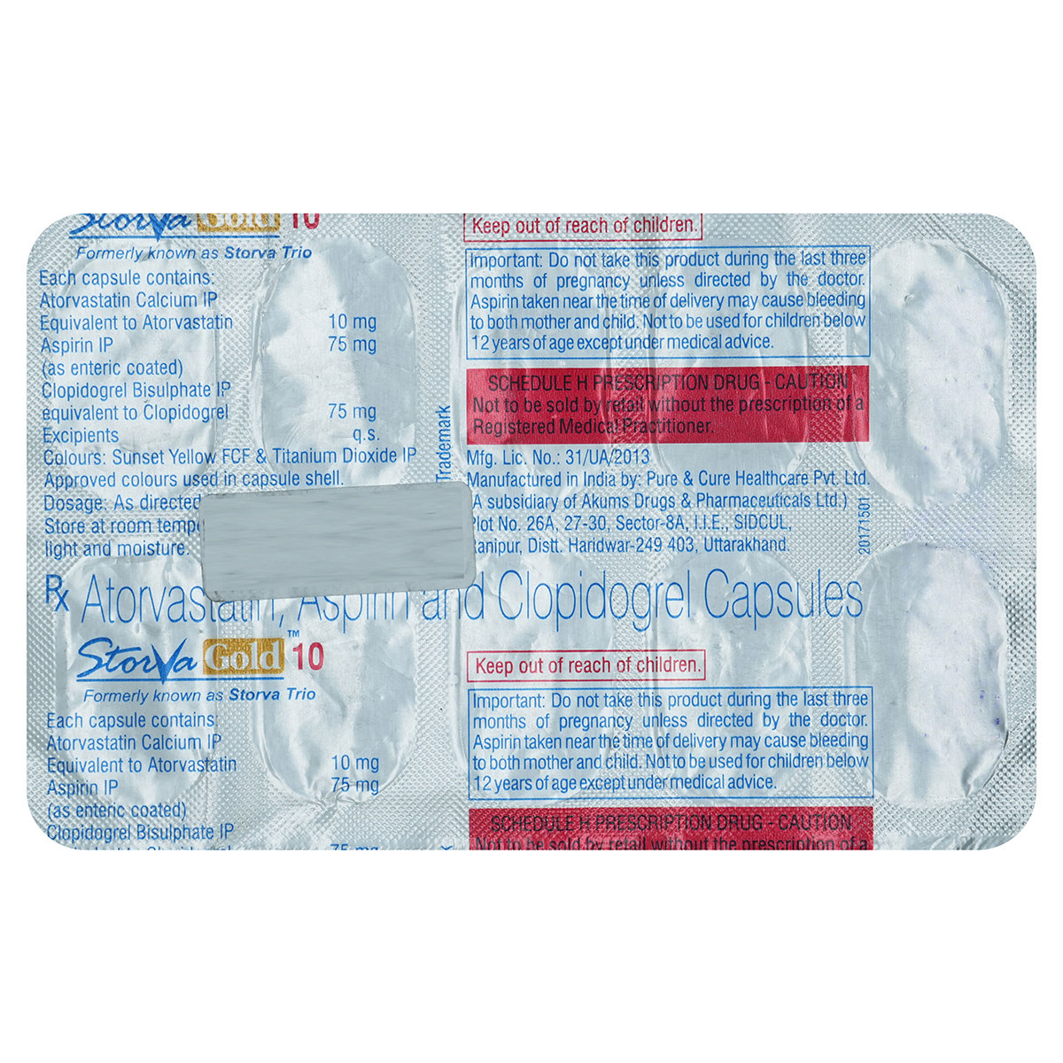 Storva Gold 10 Capsule 10's, Pack of 10 CAPSULES Storva Gold 10 Capsule 10's, Pack of 10 CAPSULES