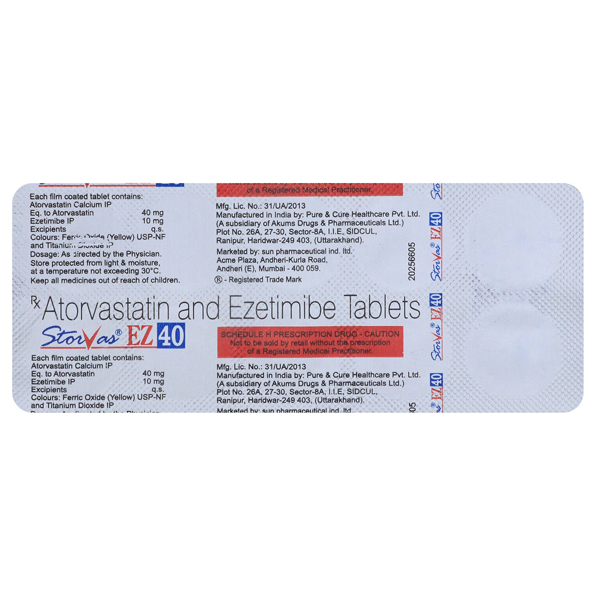 Storvas EZ 40 Tablet 10's, Pack of 10 Storvas EZ 40 Tablet 10's, Pack of 10