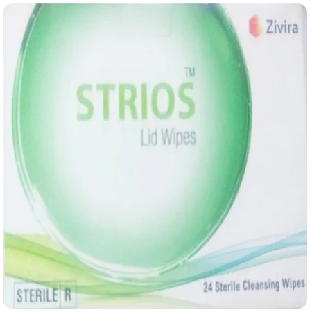 Zivira Strios Lid Wipes 10X6Cm, 24 Count
