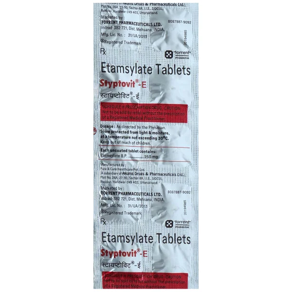 Styptovit-E 250 Tablet 10's, Pack of 10 TabletS