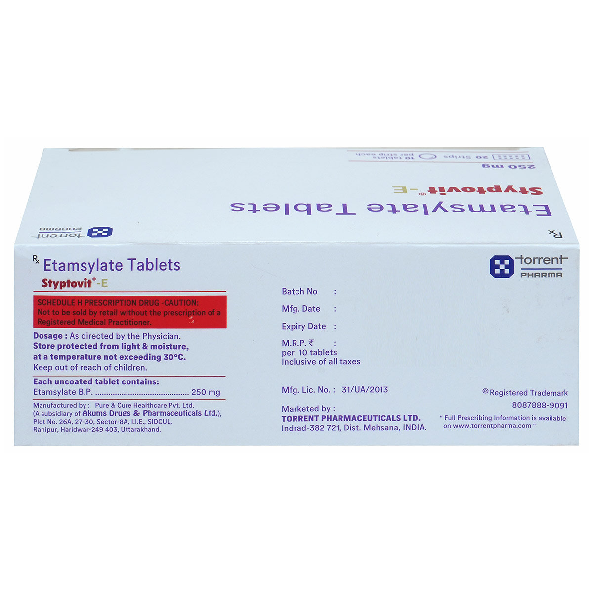 Styptovit-E 250 Tablet 10's, Pack of 10 TabletS Styptovit-E 250 Tablet 10's, Pack of 10 TabletS