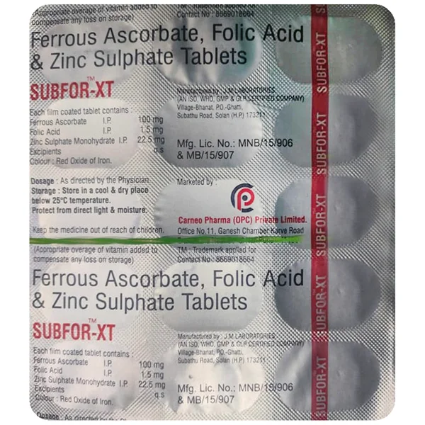 Subfor-XT Tablet 15's