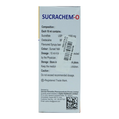 Sucrachem O Suspension 100 ml, Pack of 1 Suspension