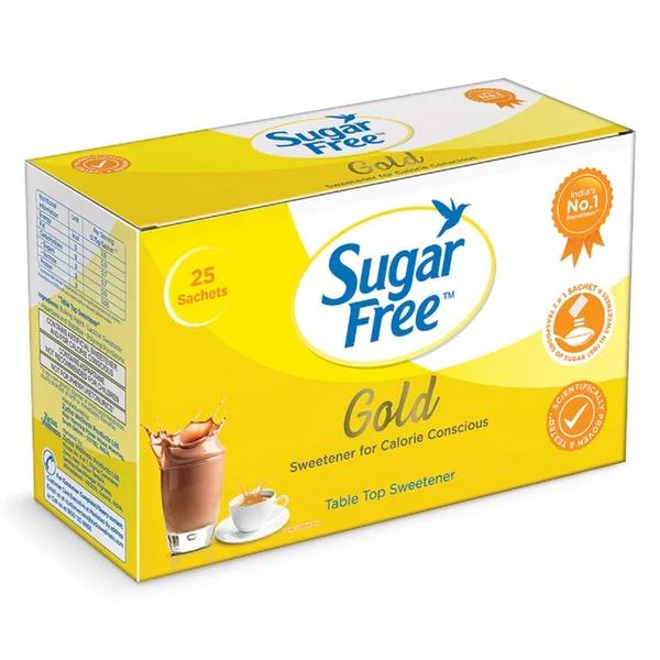 Sugar Free Gold Low Calorie Sweetener, 25 Sachets, Pack of 1
