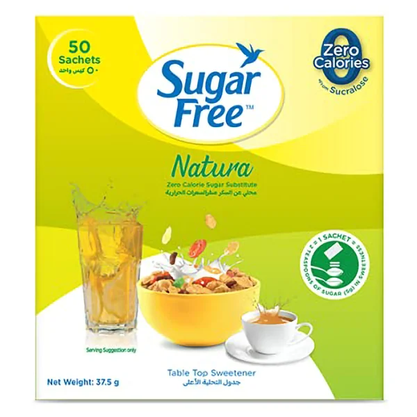 Sugar Free Natura Low Calorie Sugar Substitute, 50 Sachets, Pack of 1