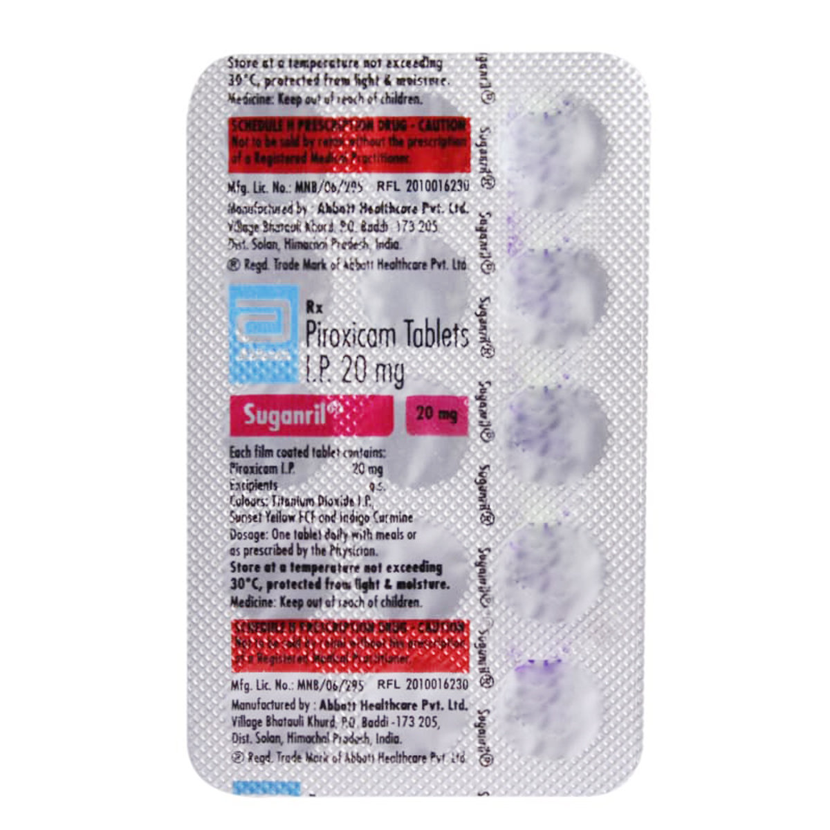 Suganril 20 mg Tablet 15's, Pack of 15 TabletS Suganril 20 mg Tablet 15's, Pack of 15 TabletS