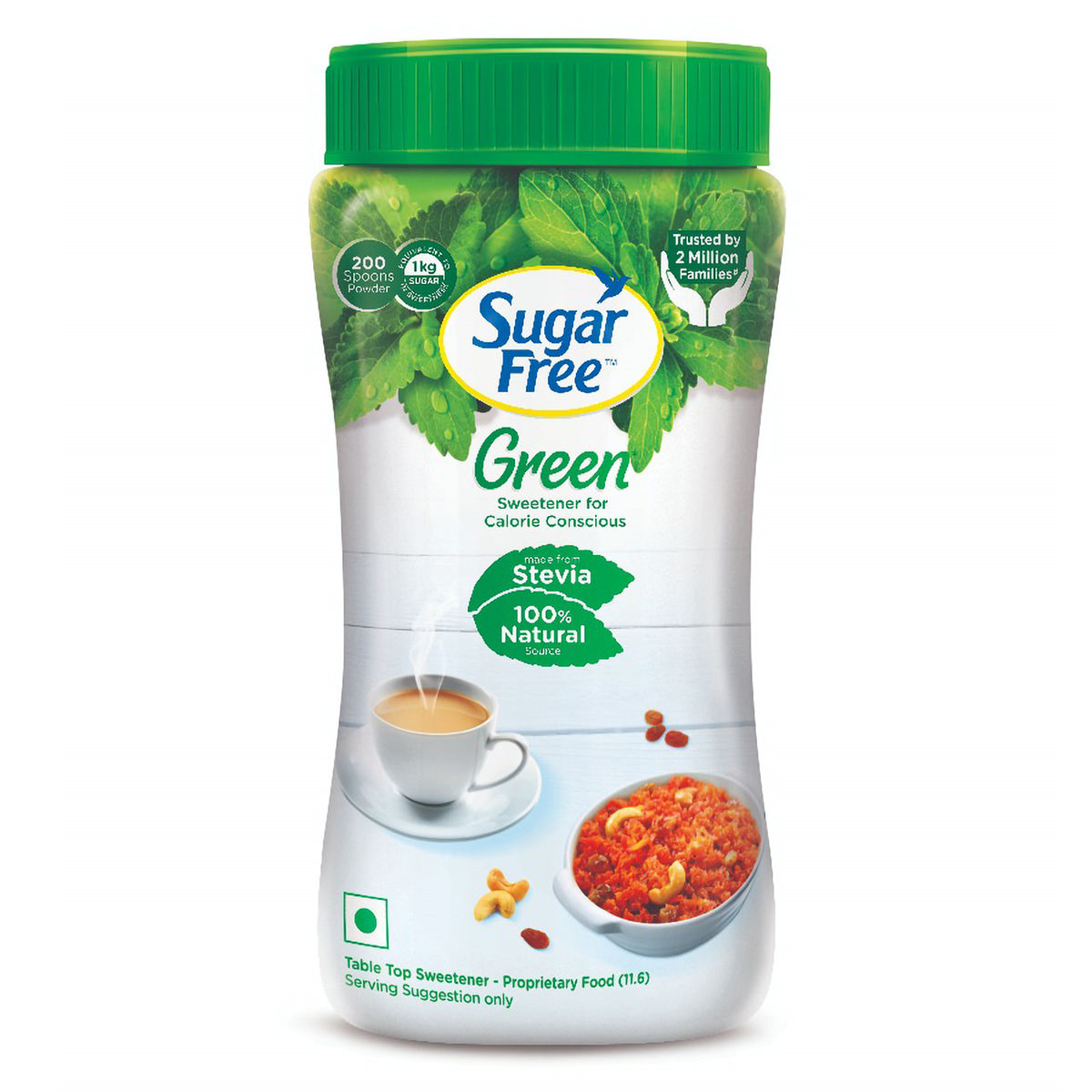 Buy Sugar Free Green Stevia Low Calorie Sweetener Powder, 200 gm Online