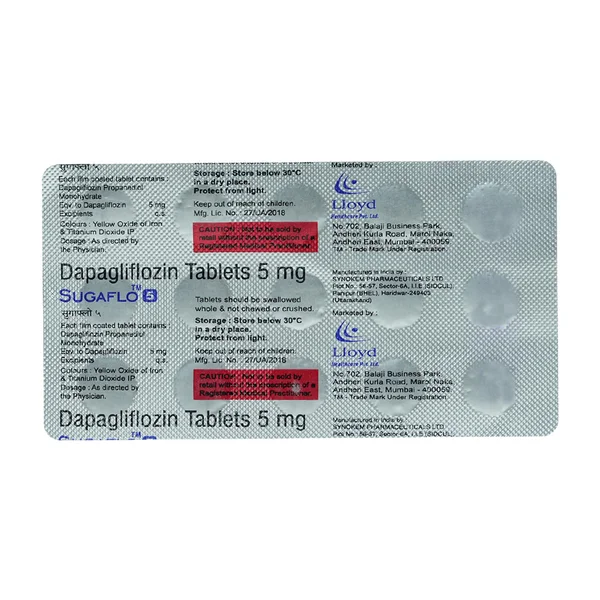 Sugaflo 5 mg Tablet 15's