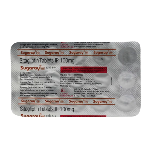 Sugaray 100 Tablet 15's, Pack of 15 TabletS