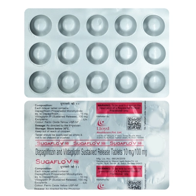 Sugaflo V 10 Tablet 15's, Pack of 15 TabletS