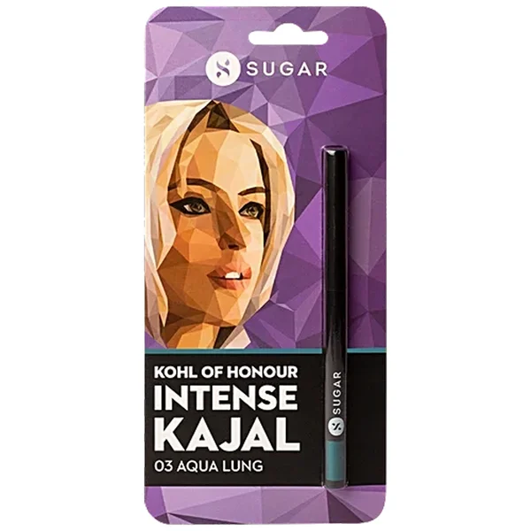 SUGAR Cosmetics Kohl Of Honour Intense Matte Kajal, 03 Aqua Lung, 0.25 gm