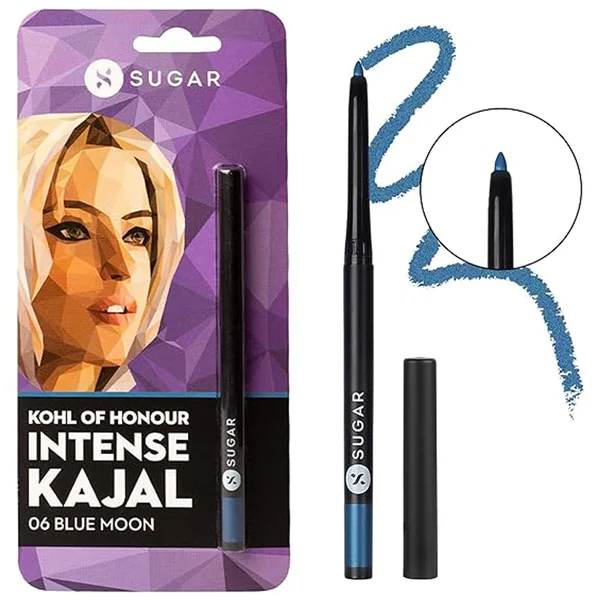 SUGAR Cosmetics Kohl Of Honour Intense Matte Kajal, 06 Blue Moon, 0.25 gm