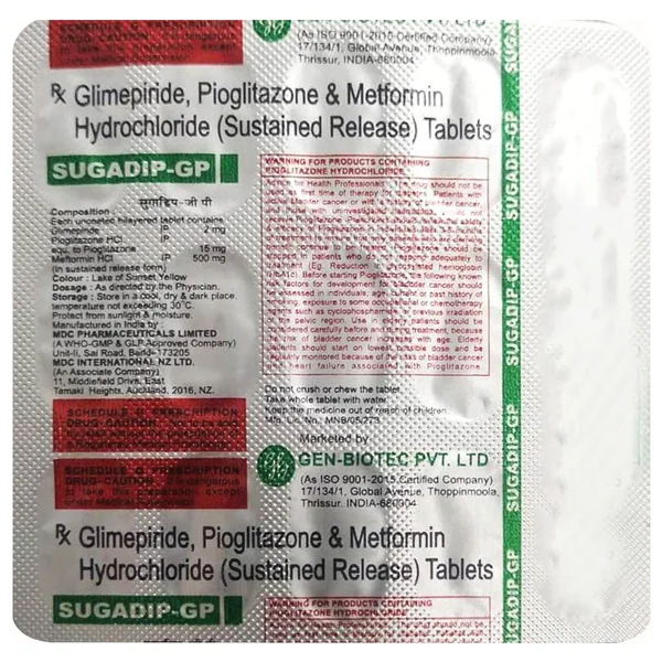 Sugadip-GP Tablet 15's