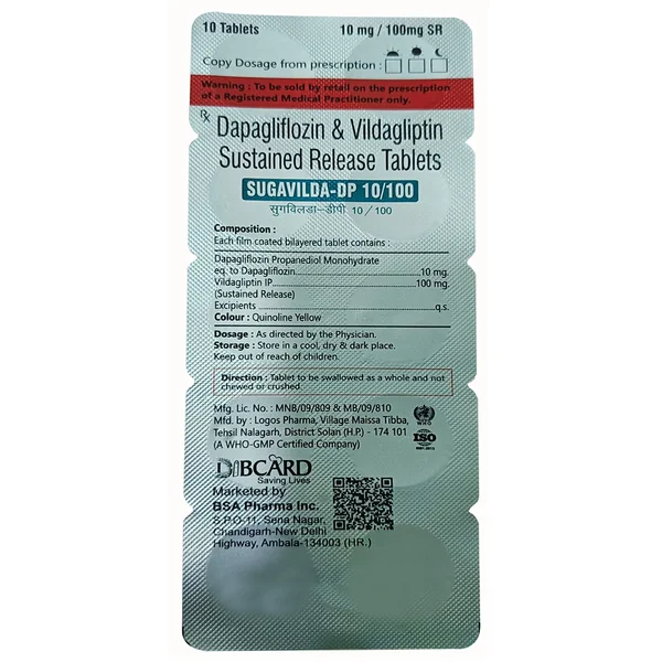 Sugavilda-DP 10/100 Tablet 10's, Pack of 10