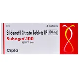 Suhagra-100 Tablet 4's, Pack of 4 TABLETS