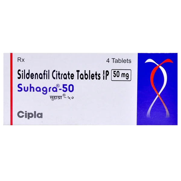 Suhagra-50 Tablet 4's, Pack of 4 TABLETS