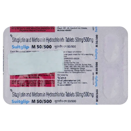 Suitglip-M 50 mg/500 mg Tablet 10's