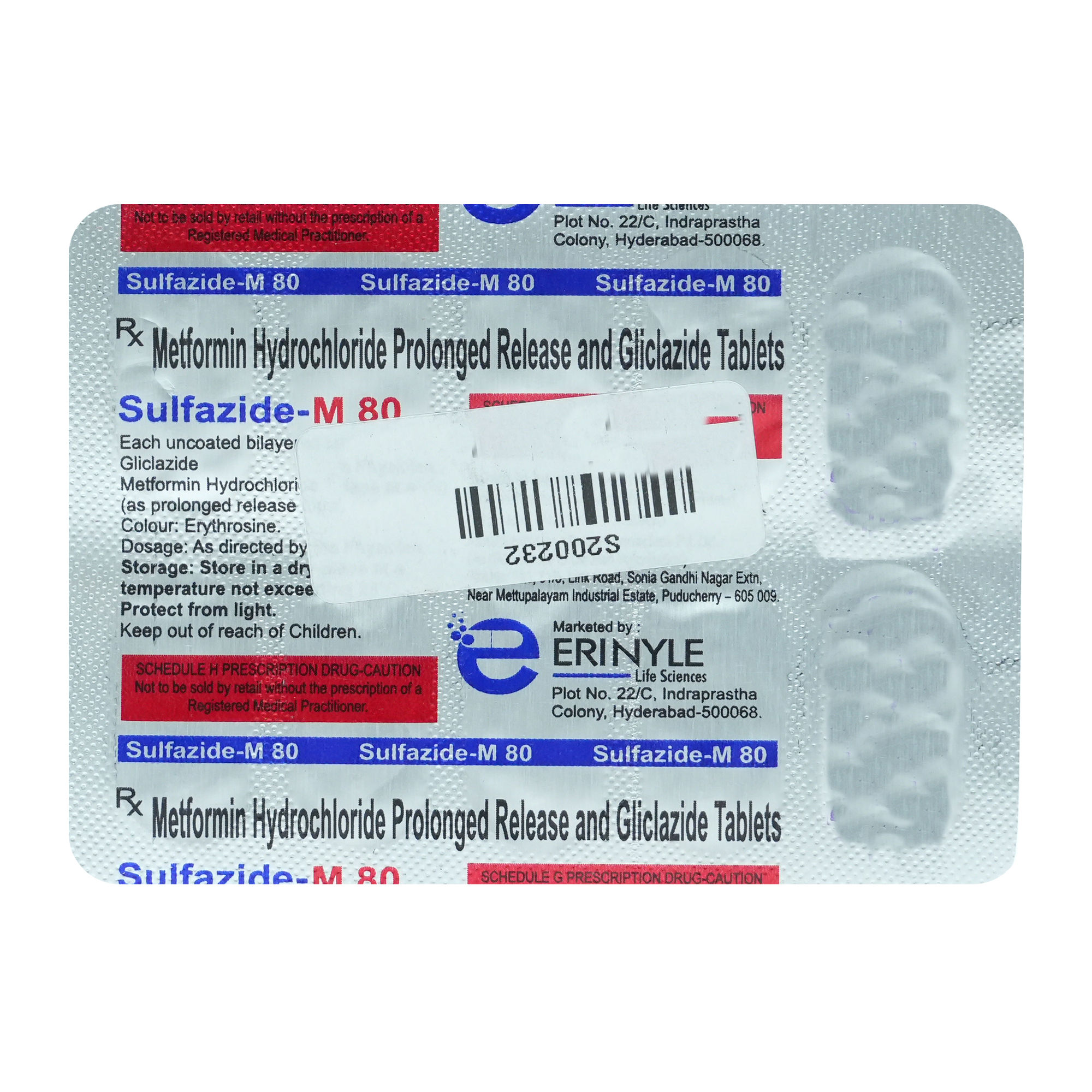 Sulfazide-M 80 Tablet 10's, Pack of 10 TABLETS Sulfazide-M 80 Tablet 10's, Pack of 10 TABLETS