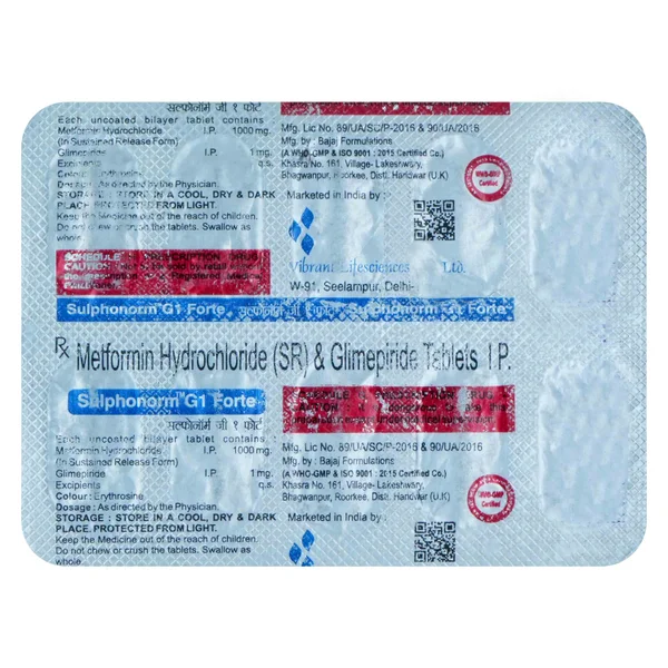 Sulphonorm-G1 Forte Tablet 10's, Pack of 10 TabletS