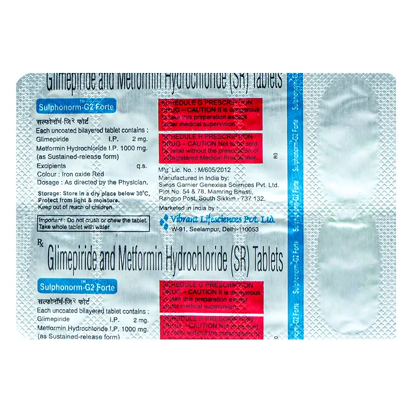 Sulphonorm-G2 Forte Tablet 10's, Pack of 10 TabletS