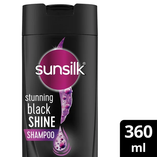 Sunsilk Stunning Black Shine Shampoo, 360 ml, Pack of 1