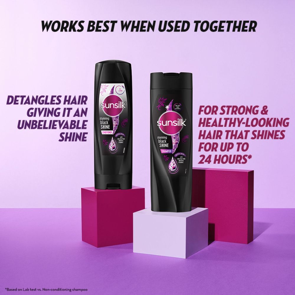 Sunsilk Stunning Black Shine Shampoo, 180 ml, Pack of 1 Sunsilk Stunning Black Shine Shampoo, 180 ml, Pack of 1