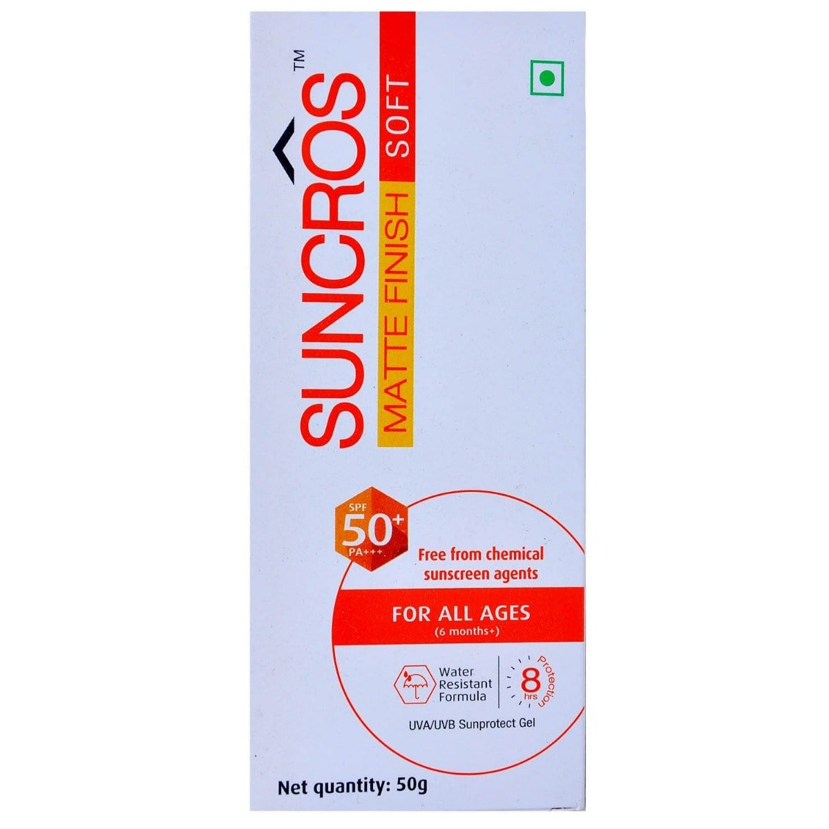 Suncros Soft Gel SPF 50+ 50 gm, Pack of 1 Suncros Soft Gel SPF 50+ 50 gm, Pack of 1