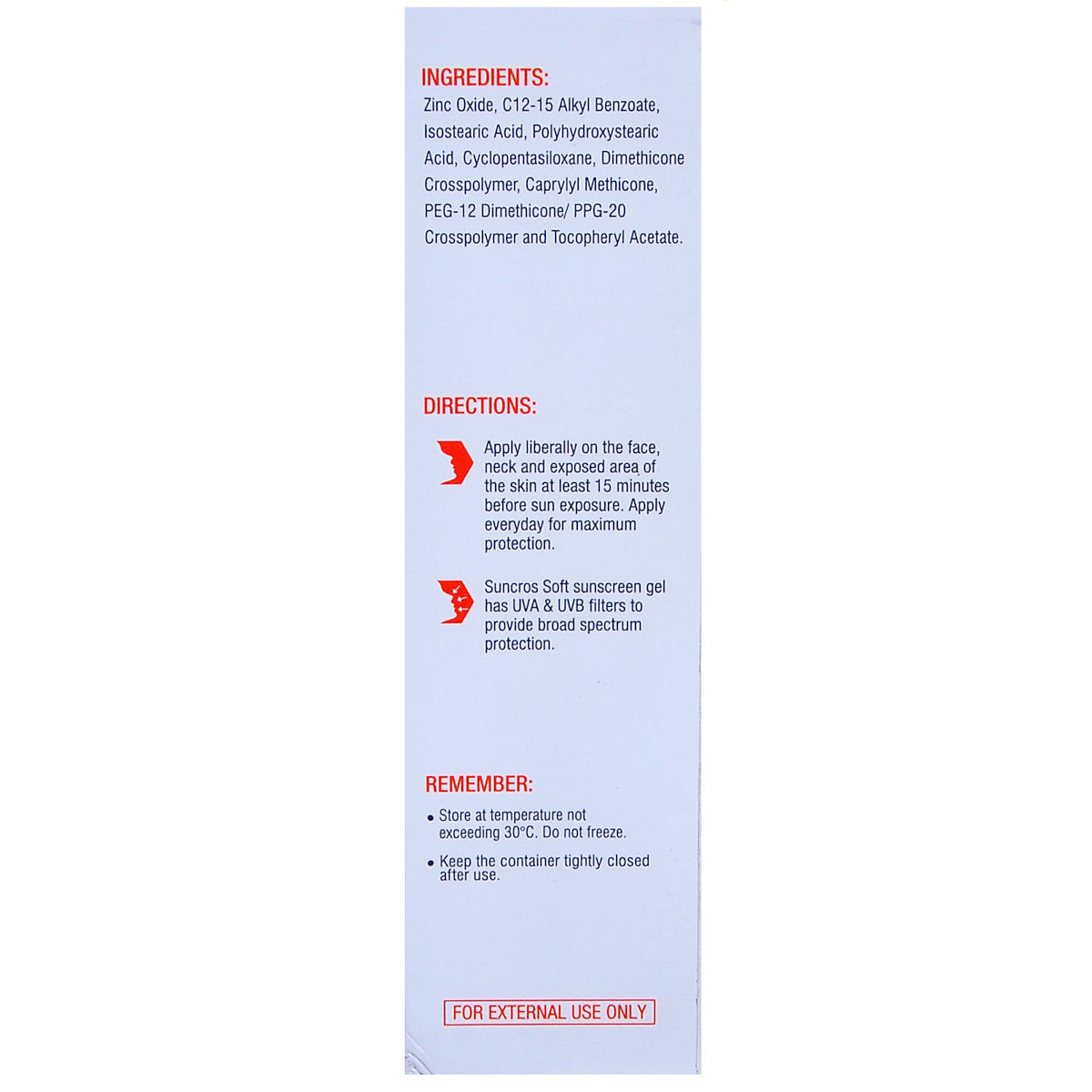 Suncros Soft Gel SPF 50+ 50 gm, Pack of 1 Suncros Soft Gel SPF 50+ 50 gm, Pack of 1