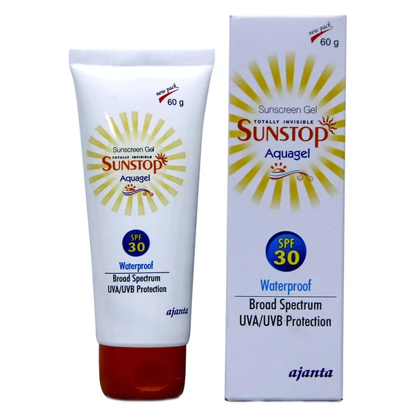 Sunstop Aquagel Sunscreen Gel SPF 30 UVA/UVB, 60 gm, Pack of 1