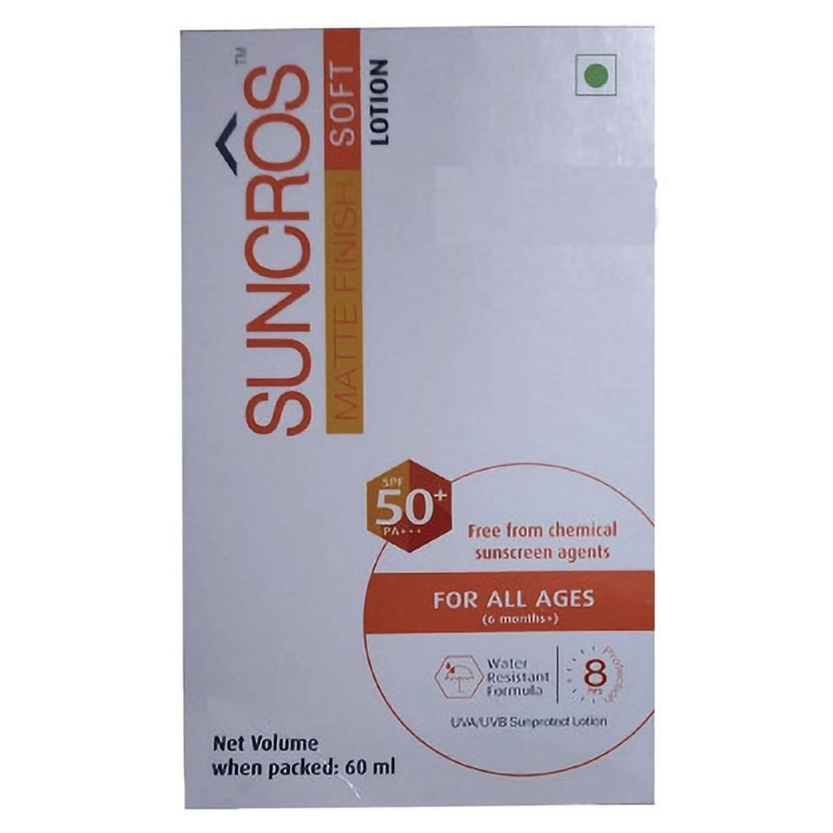 Buy Suncros Matte Finish Soft Lotion SPF 50+ PA+++, 60 ml Online